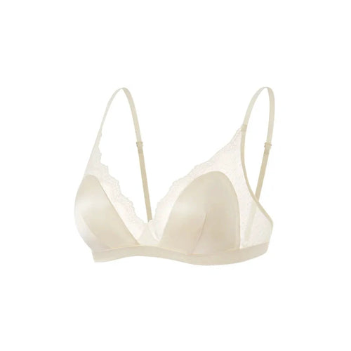Les Secrets de Léa – Soutien-gorge triangle sans fil en soie et dentelle – Chrisalyde