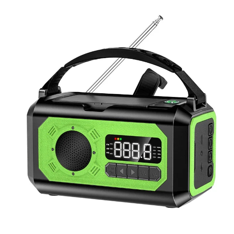 Radio De Secours Solaire 12000mAh AM FM NOAA Avec Lampe Recharge USB Pour Randonnée Camping Et Urgence by LSDLBoutique