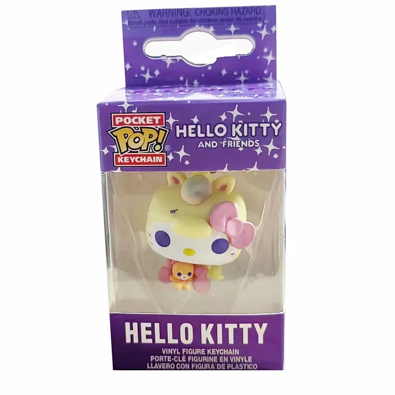 Funko Pop ma mélodie Kuromi avec Baku porte-clés jouet Hello Kitty Pochacco diable Kuromi poche Pop porte-clés modèle à collectionner jouets by LSDLBoutique.ch