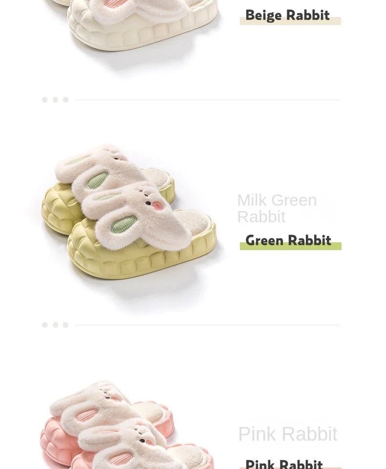 Mo Dou Pantoufles Imperméables en Peluche Unisexe Hiver