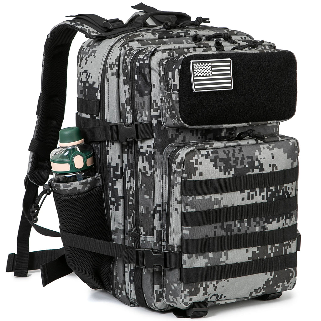 DulBackpack Sac à Dos MOLLE Gris Camouflage 45L