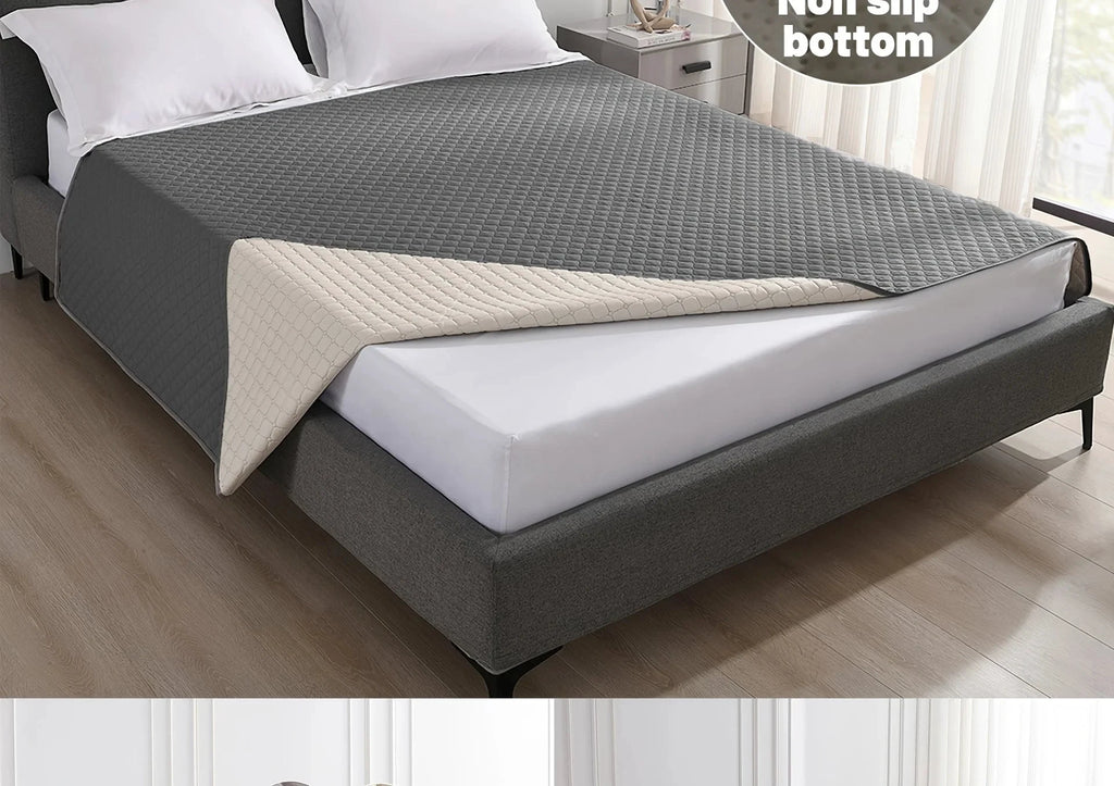 Housse De Lit Chien Anti-Fuite Antidérapante Imperméable Gris