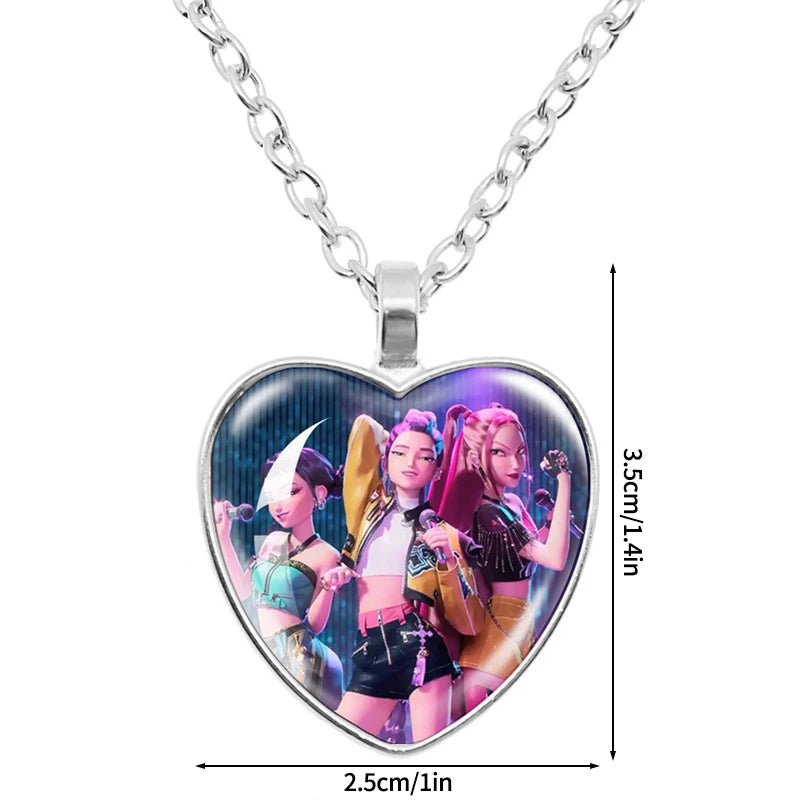 Porte-clés Perles Multicolores Kpop Avec Plaque Ronde Image