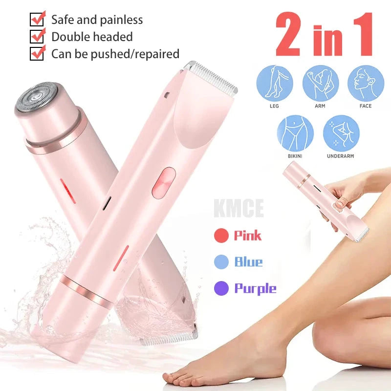 Futron Épilateur Électrique Mini Étanche Bikini Rose