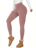 Lot De 3 Leggings Thermiques Femme Taille Haute Doublés Polaire Coupe Skinny Pour Le Sport Hiver by LSDLBoutique.ch