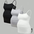 Lot de 3 Débardeurs Grossesse Femme Stretch Slim Uni Col Rond Confort et Liberté de Mouvement by LSDLBoutique.ch