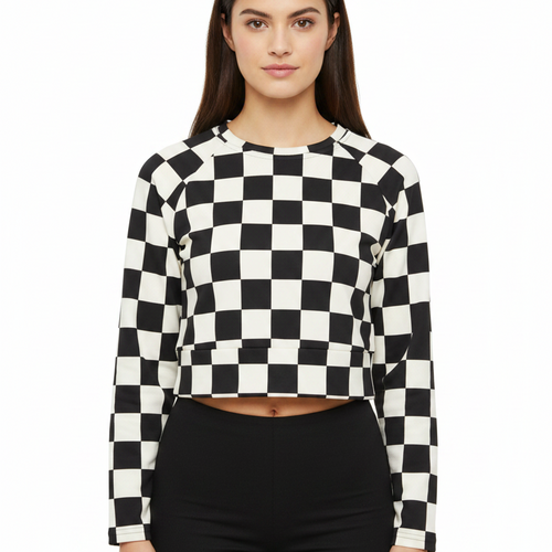 Léa's Secrets – Recycled Long-Sleeve Crop Top – Ondine