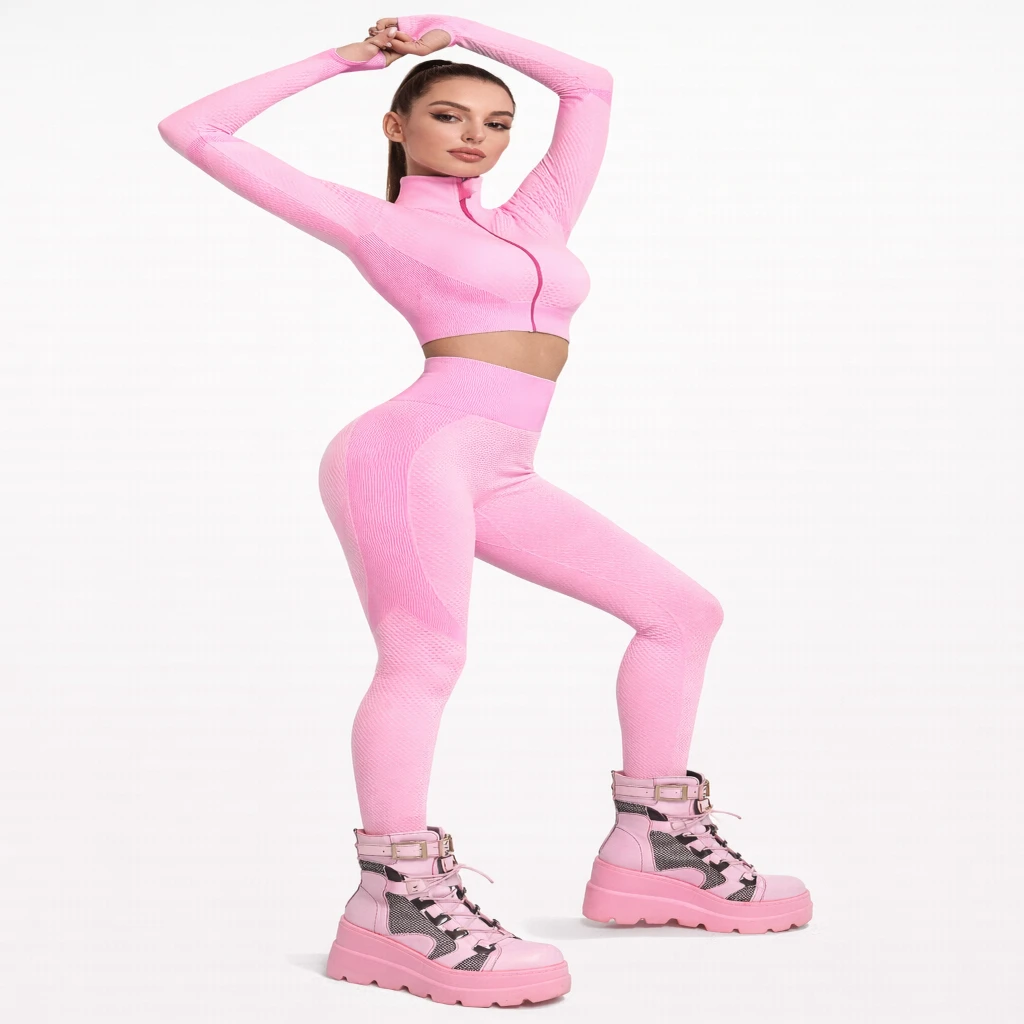 Bottines Plateforme Rose À Lacets Zip Semelle Crantée