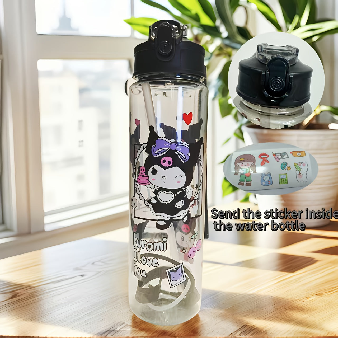 Gourde Sanrio 800 Ml Étanche Avec Couvercle Pop Up Plastique Durable Léger Pour Sport by LSDLBoutique.ch