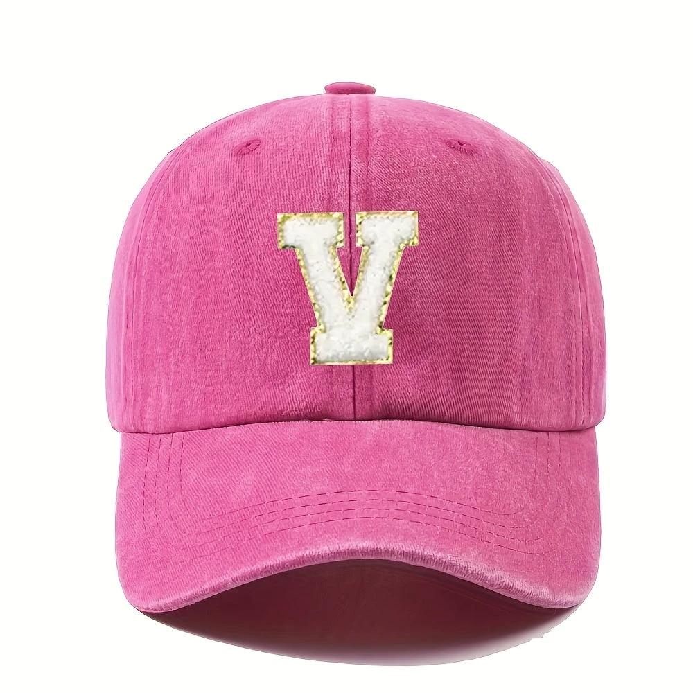 Casquette Vintage Alphabet A Z Rose Dorée Style Y2K Signée LSDLBoutique Pour Chaque Lettre by LSDLBoutique.ch