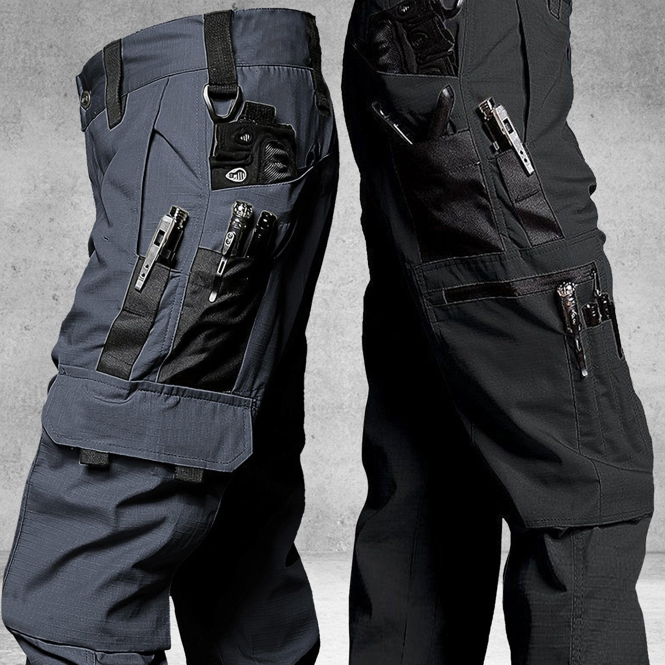 TactiPro – Lot de 2 Pantalons Cargo Tactiques Homme, Multi-Poches Résistants by LSDLBoutique.ch