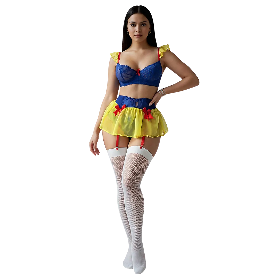 Polyester Lingerie Set – White Les Secrets de Léa