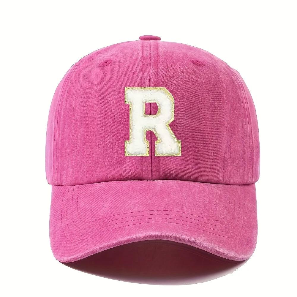 Casquette Vintage Alphabet A Z Rose Dorée Style Y2K Signée LSDLBoutique Pour Chaque Lettre by LSDLBoutique.ch