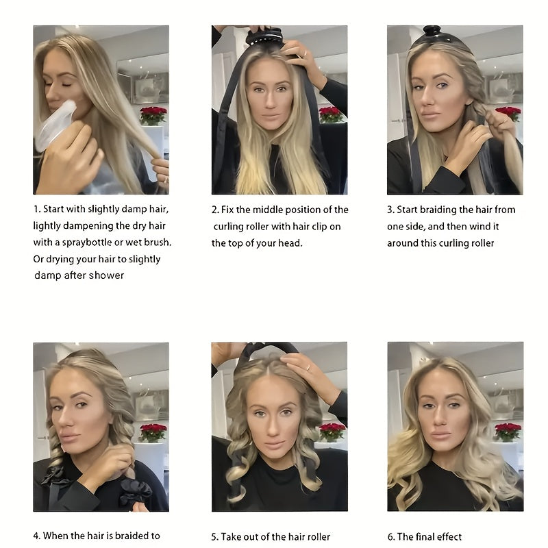 Ensemble 13 Pièces Curling Sans Chaleur Soin Visage Masque et Rouleau Femme Professionnel by LSDLBoutique.ch