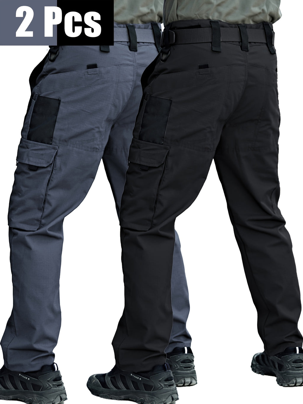 TactiPro – Lot de 2 Pantalons Cargo Tactiques Homme, Multi-Poches Résistants by LSDLBoutique.ch