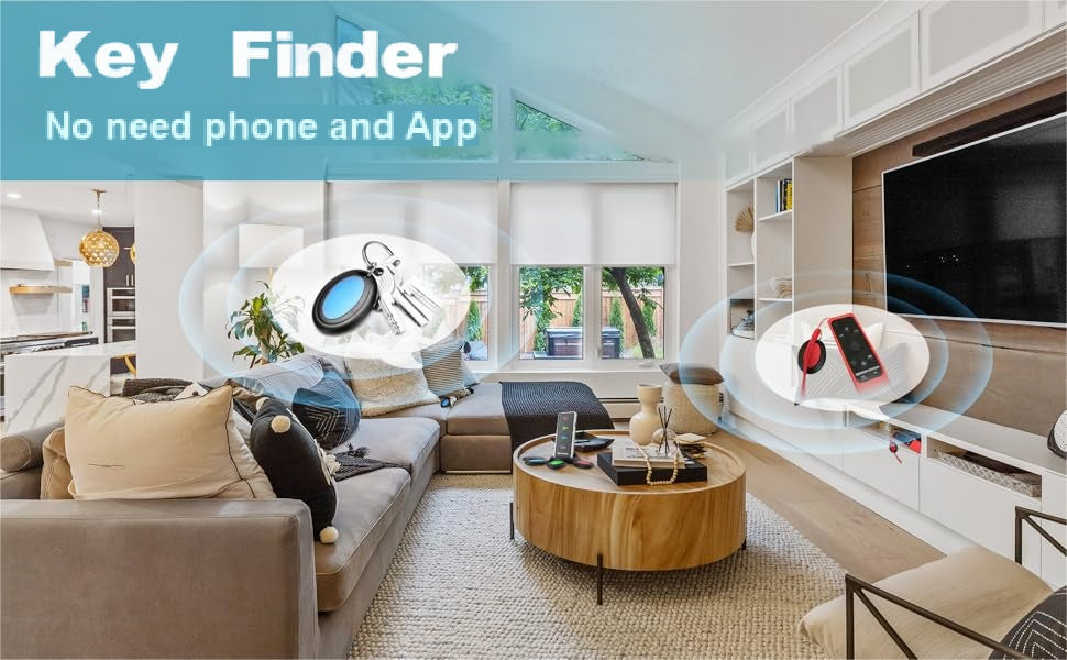 FindKey – Localisateur d’Objets avec Télécommande et 4 Récepteurs LED by LSDLBoutique.ch