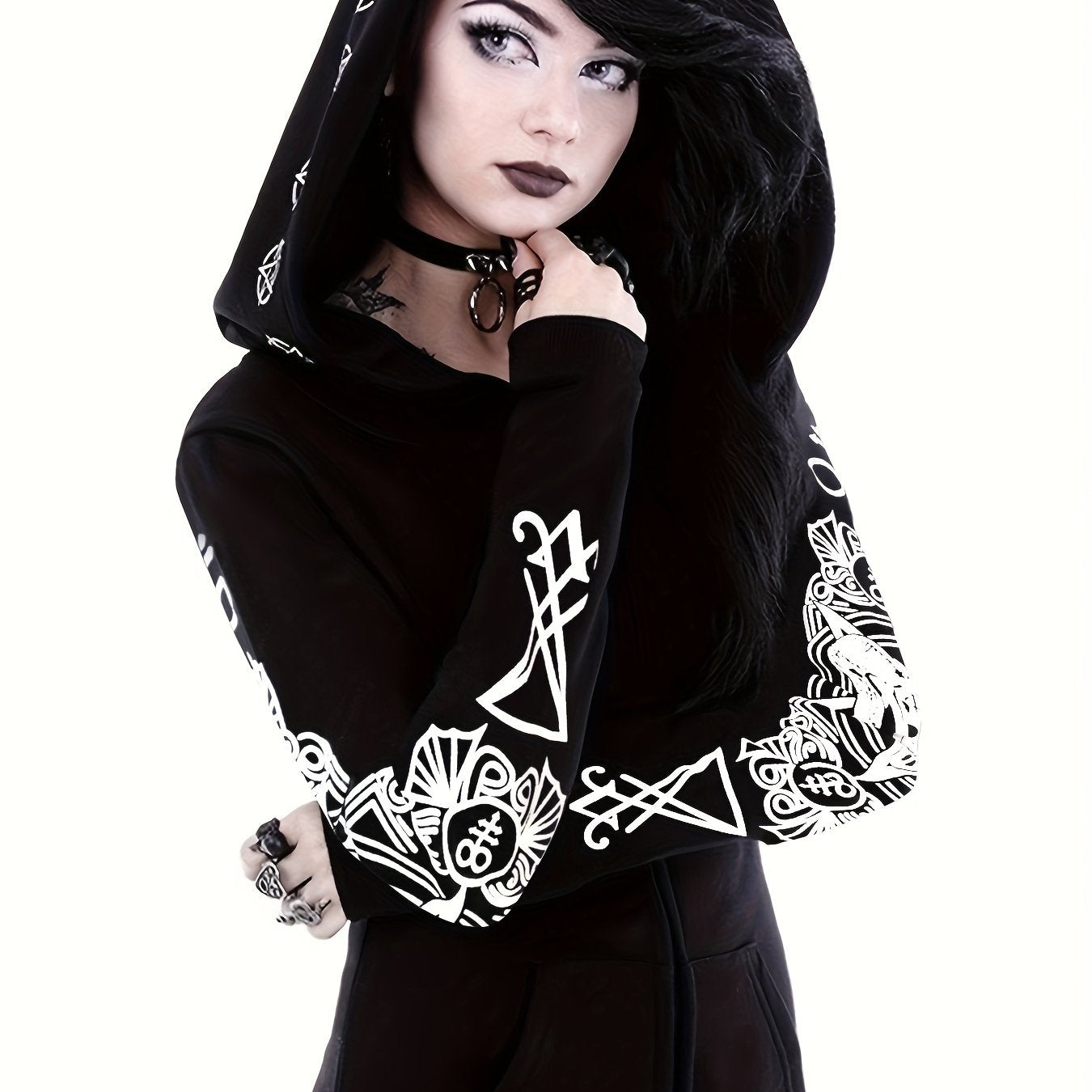 Sweat Zippé À Capuche Pour Femme Motif Géométrique Style Casual Confortable Léger Et Extensible by LSDLBoutique