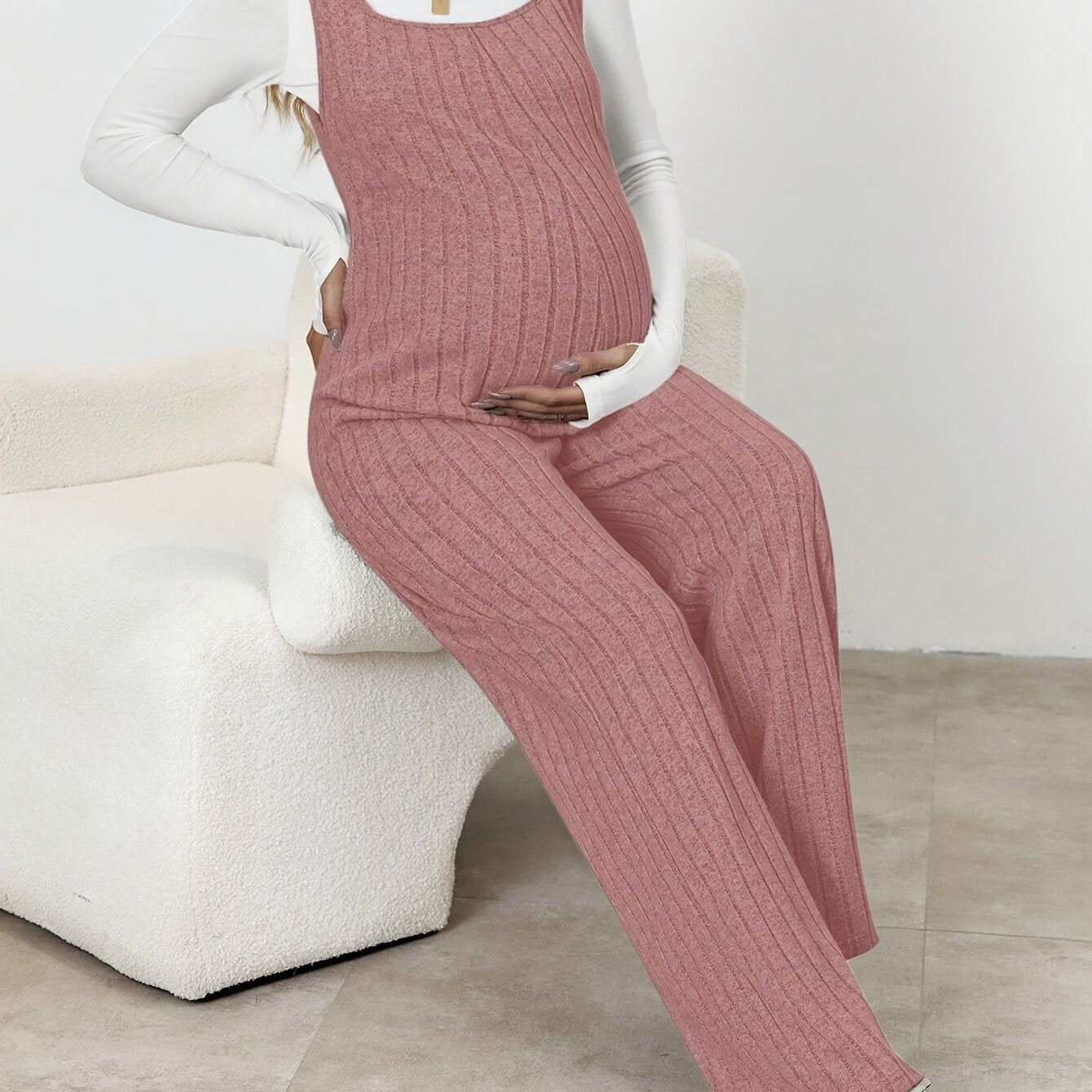 Combinaison Grossesse Hiver Femme Taille Haute Confortable Longue Avec Soutien Du Ventre Polyester Élasthanne by LSDLBoutique.ch