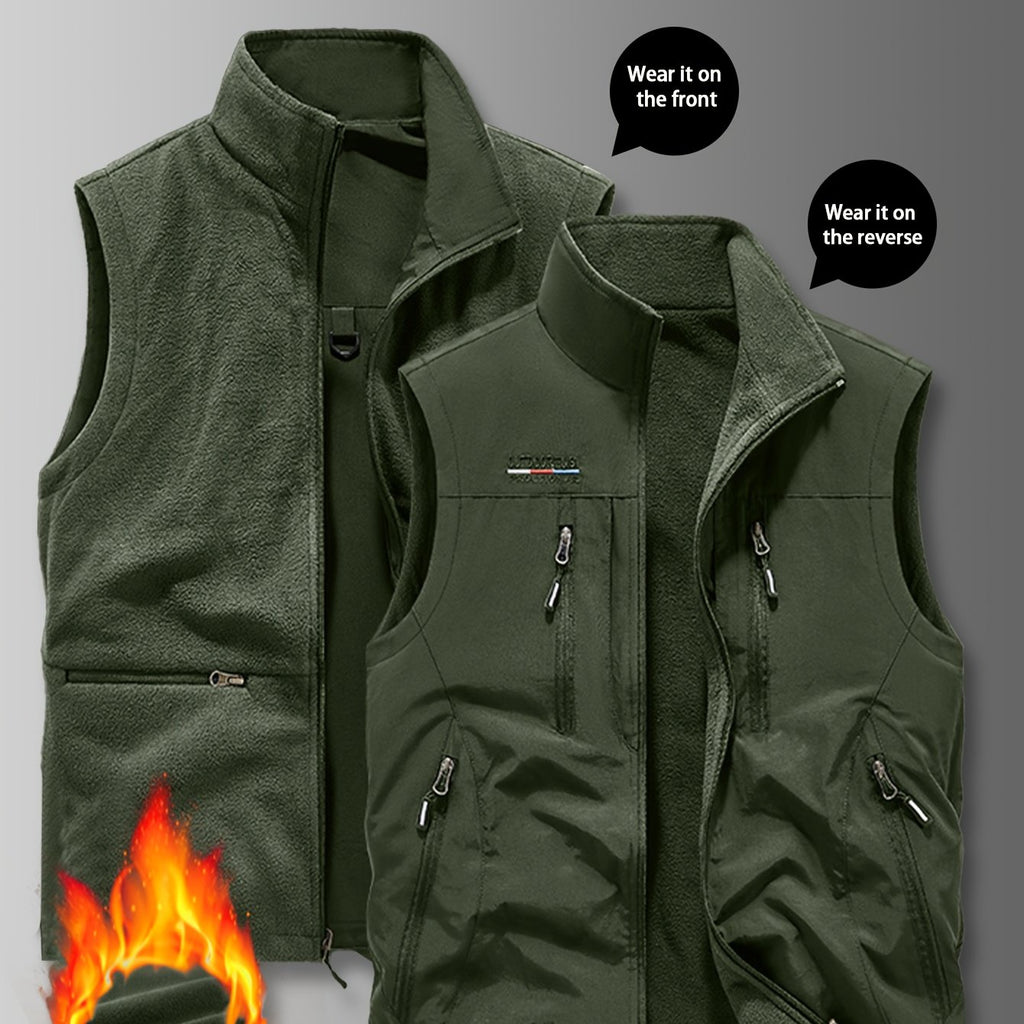 NordTrail – Gilet Réversible Homme Multi-Poches, Coupe Regular by LSDLBoutique.ch