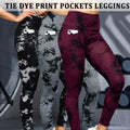 Lot De 3 Leggings Femme Taille Haute Avec Contrôle Du Ventre Imprimé Tie Dye Poches Stretch Opaques by LSDLBoutique.ch