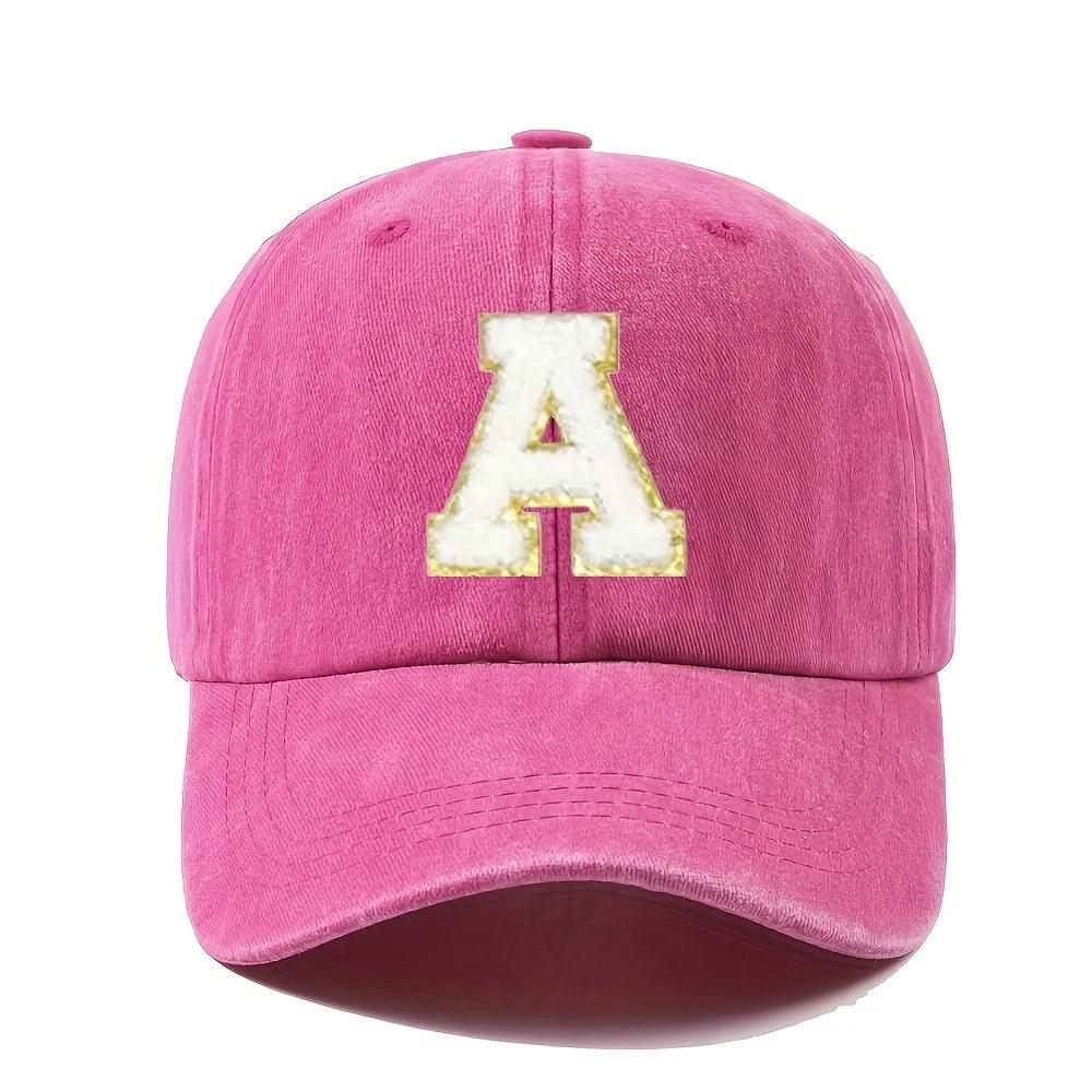 Casquette Vintage Alphabet A Z Rose Dorée Style Y2K Signée LSDLBoutique Pour Chaque Lettre by LSDLBoutique.ch