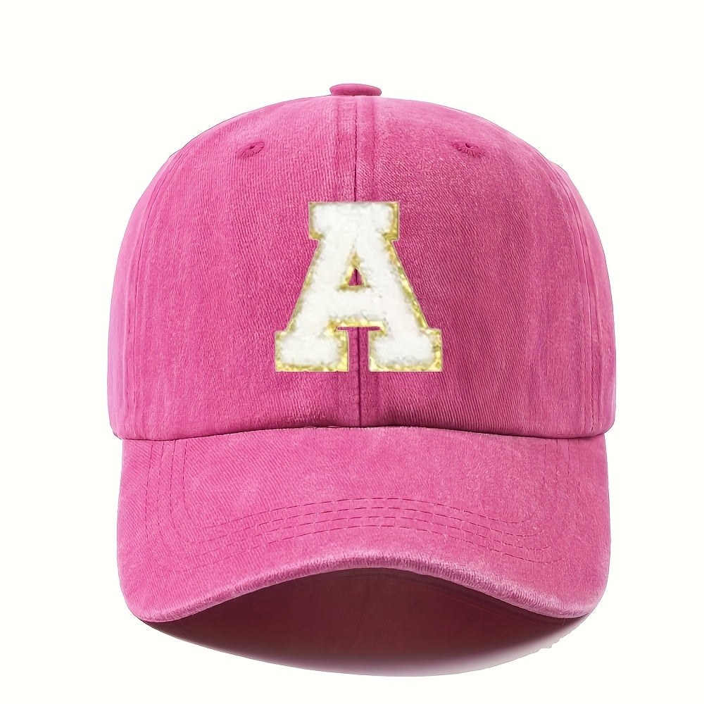 Casquette Vintage Alphabet A Z Rose Dorée Style Y2K Signée LSDLBoutique Pour Chaque Lettre by LSDLBoutique.ch