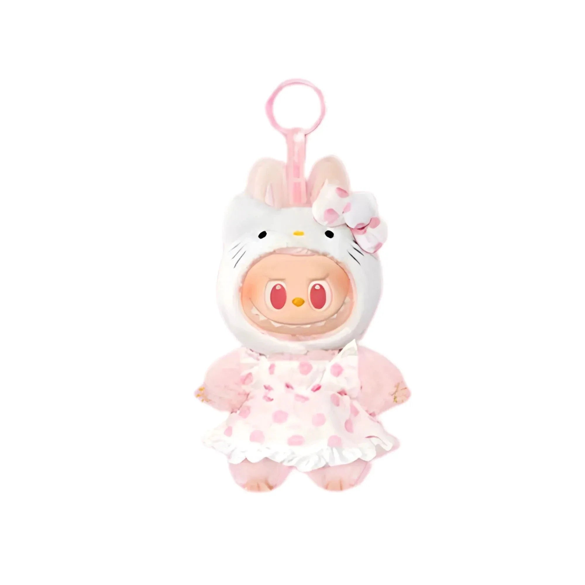 POP MART Hello Kitty Labubu Plush Keychain - Sanrio Characters Series