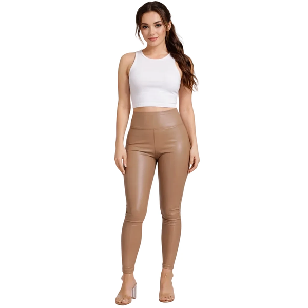 Leggings Cuir PU Noir Taille Haute Serpent - LSDLBoutique