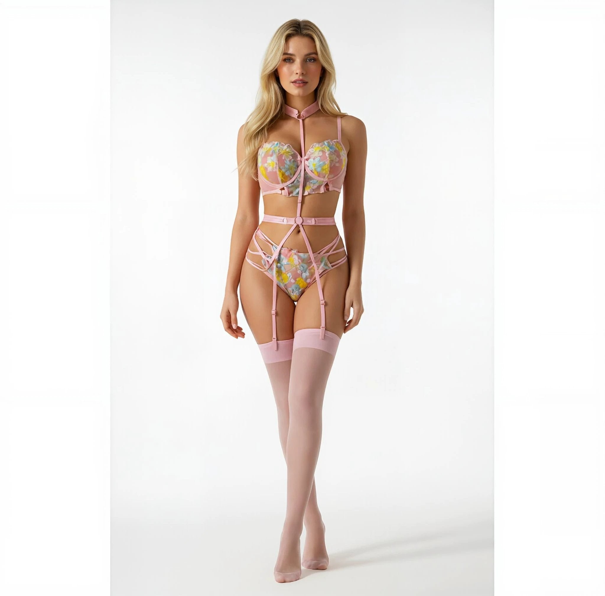 Ensemble Lingerie Dentelle Florale Édition Limitée