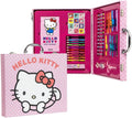 CERDÁ LIFE'S LITTLE MOMENTS Kit de papeterie à colorier Hello Kitty - Kit scolaire pour filles avec autocollants, crayons et feuilles de coloriage