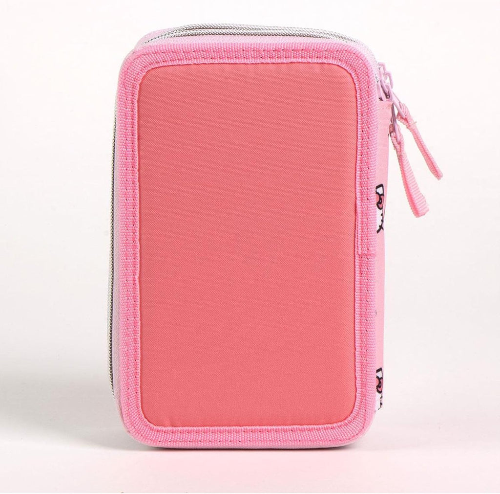 CERDÁ LIFE'S LITTLE MOMENTS Trousse avec Accessoires Giotto Hello Kitty avec marqueurs, Crayons et stylos | Trousse Triple pour Enfant avec Motif Sanrio, Hello Kitty, 12.5x6.5x19.5 cm, Licence