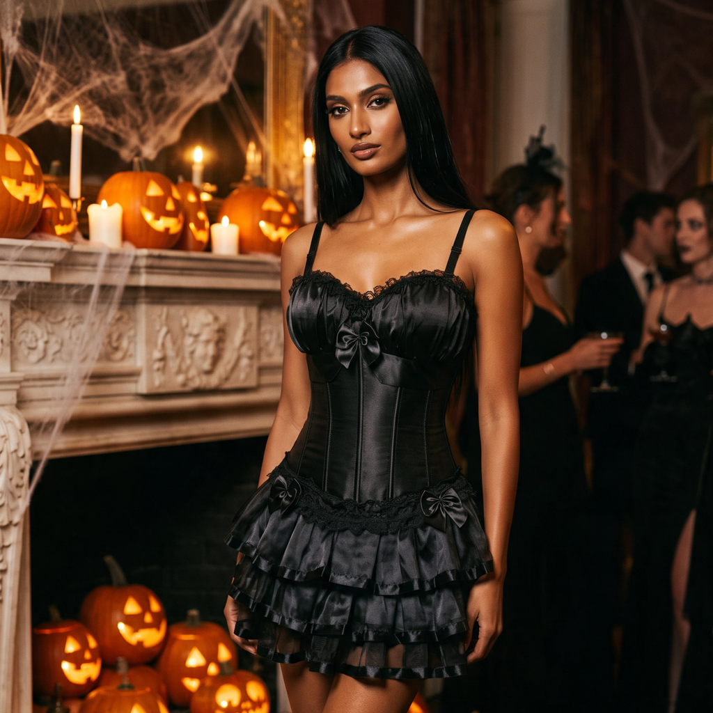 Corset Dress with Straps and Skirt – Plus Size Available