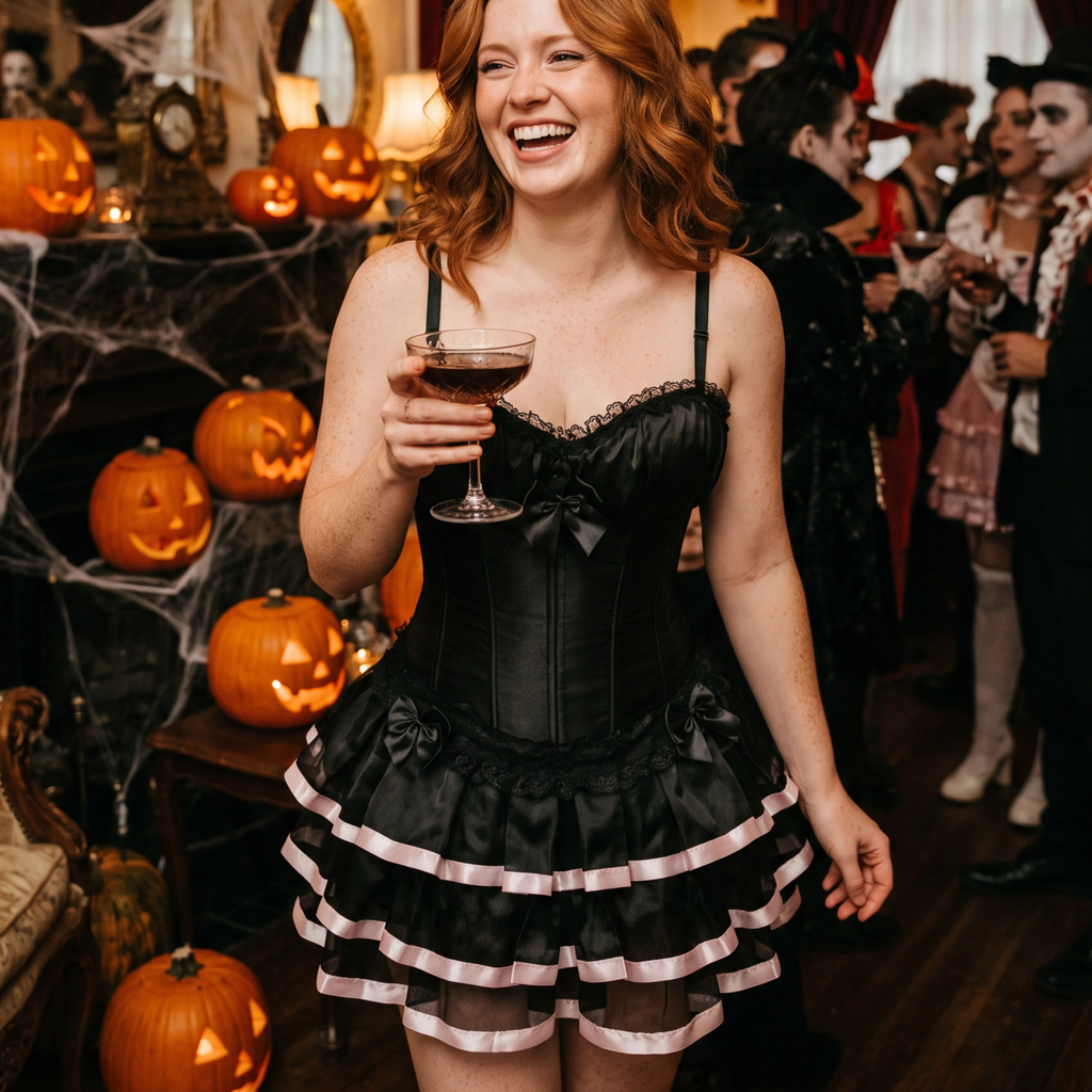 Corset Dress with Straps and Skirt – Plus Size Available