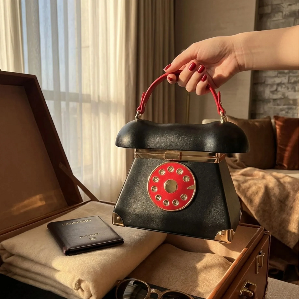 Sac de rangement maquillage forme téléphone rétro - LSDLBoutique