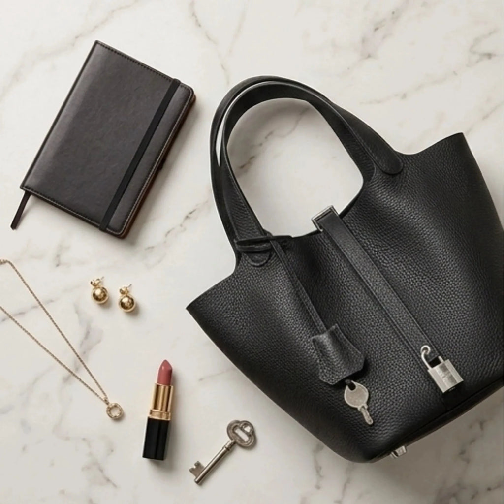 Sac à main seau en cuir véritable - Mendy - LSDLBoutique
