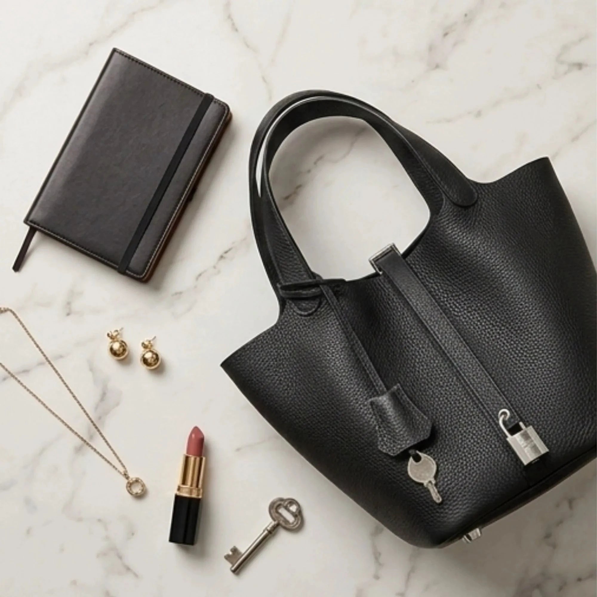 Sac à main seau en cuir véritable - Mendy - LSDLBoutique