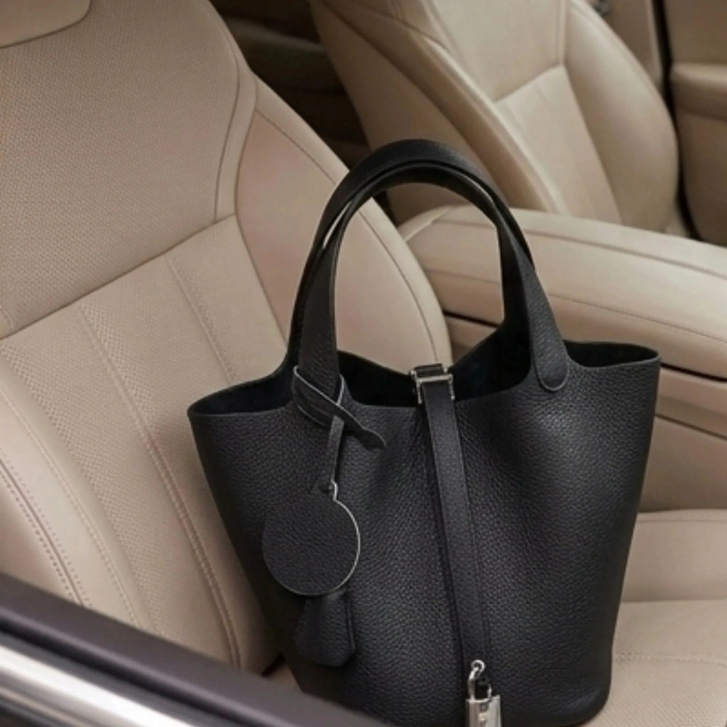 Sac à main seau en cuir véritable - Mendy - LSDLBoutique